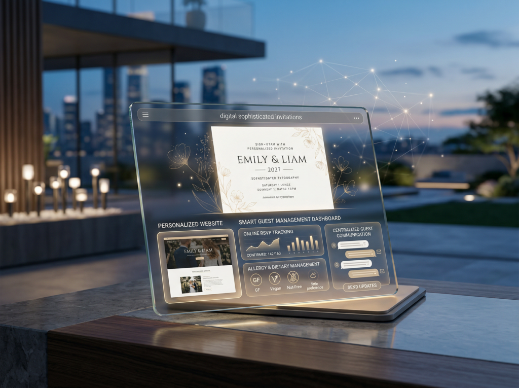 Digital Invitations and Smart Guest Management wedding trends 2027